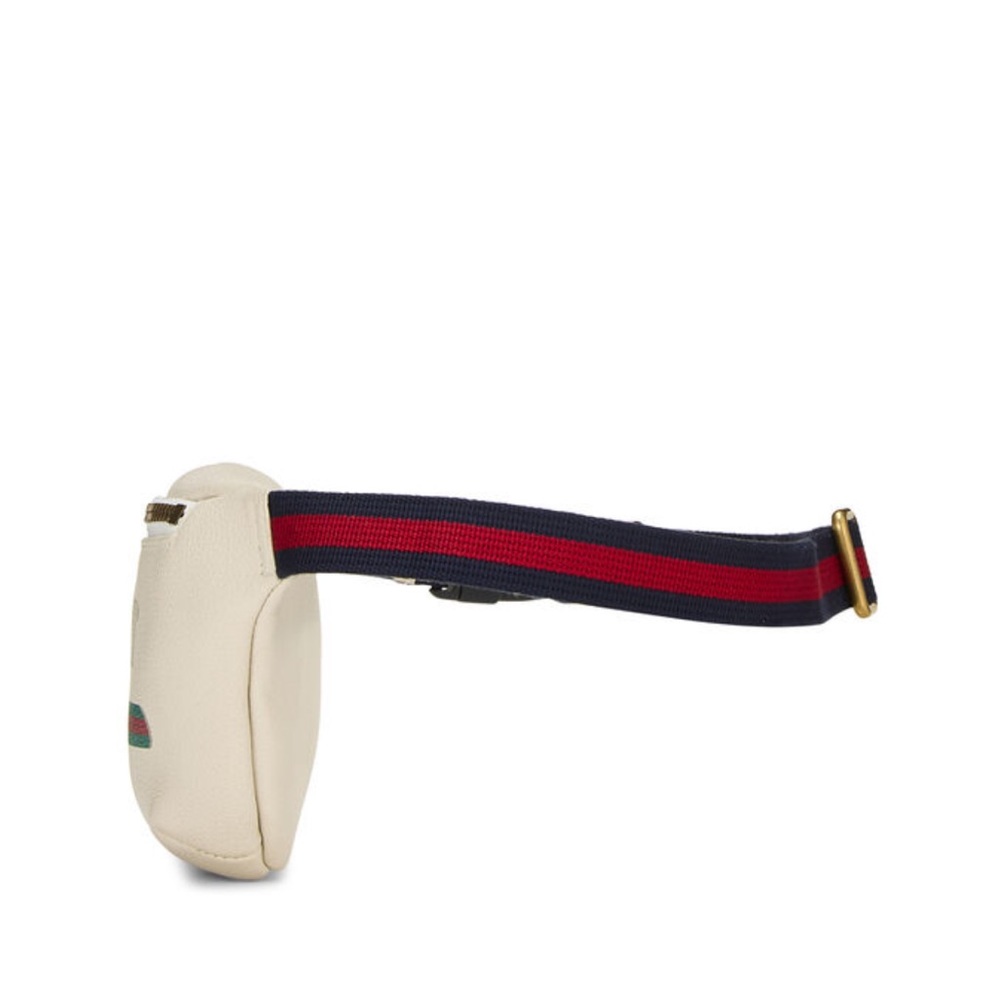 Gucci Cream Leather Belt Bag with Red and Green Web Stripe - Picture 3 of 6